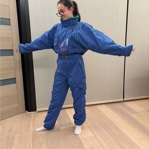 Blue One piece Women's Ski Suit